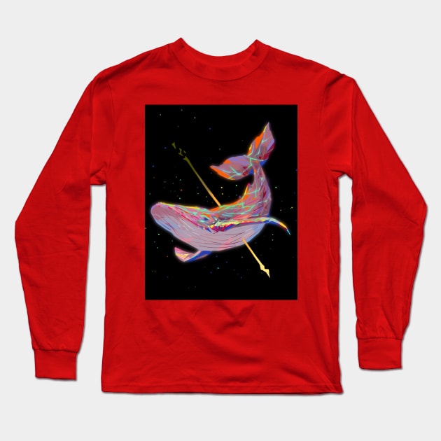 Whale Long Sleeve T-Shirt by Qingbin Cao